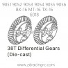 ZD RACING 9051 9052 9503 9054 9055 9056 Parts 6018 38T Differential Gears Die-cast