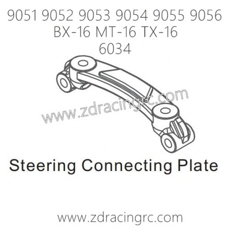 ZD RACING 9051 9052 9503 9054 9055 9056 Parts 6034 Steering Connecting Plate