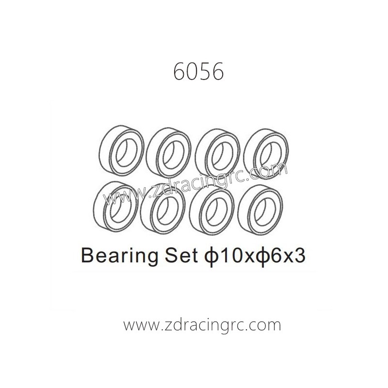 ZD RACING 1/16 RC Car Parts 6056 Bearing Set 10X6X3