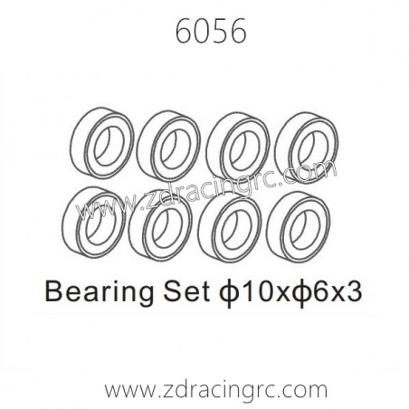 ZD RACING 1/16 RC Car Parts 6056 Bearing Set 10X6X3