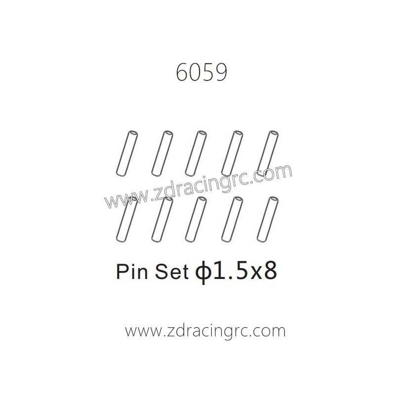 ZD RACING 1/16 RC Car Parts 6059 Pin Set 1.5X8, for Raptors