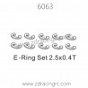 ZD RACING 1/16 RC Car Parts 6063 E-Ring Set 2.5X0.4T, for Raptors