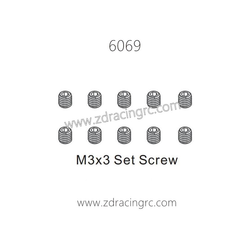 ZD RACING 1/16 RC Car Parts 6069 M3X3 Screw Set