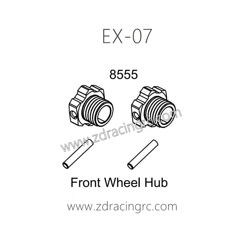ZD RACING EX07 Parts 8555 Front Wheel Hub