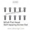 ZD RACING 1/16 RC Car Spare Parts 6080 M2X6 Flat Head Self-tapping Screw set