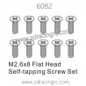 ZD RACING 1/16 RC Car Spare Parts 6082 2.6X8 Flat Head Self-tapping Screw Set