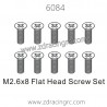 ZD RACING 1/16 RC Car Spare Parts 6084 M2.6X8 Flat Head Screw Set