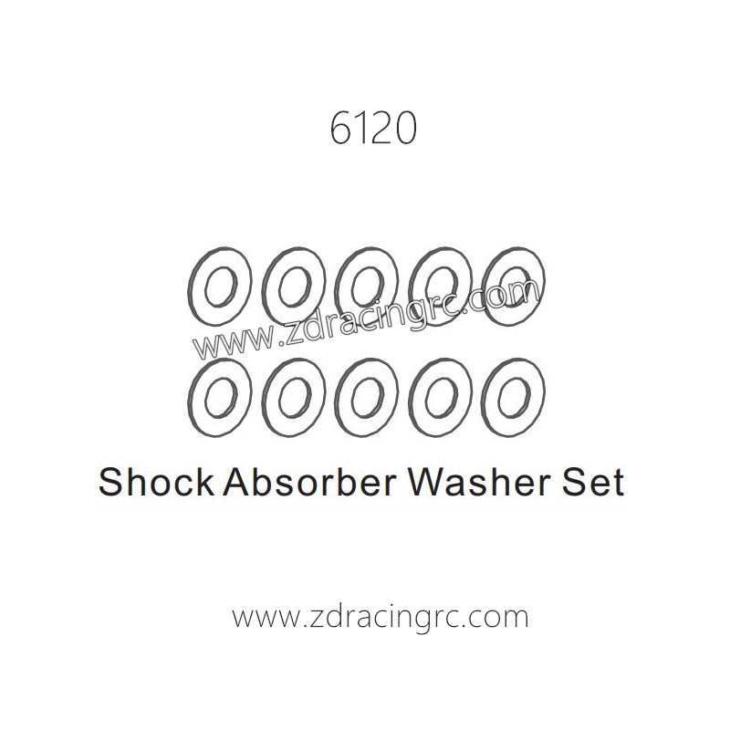 ZD RACING 1/16 RC Car Spare Parts 6120 Shock Absorber Washer Set