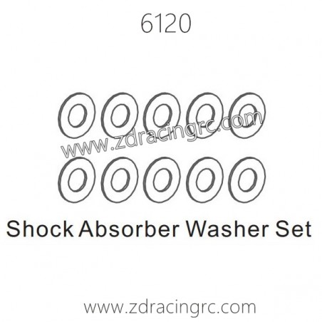 ZD RACING 1/16 RC Car Spare Parts 6120 Shock Absorber Washer Set