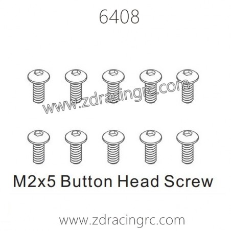 ZD RACING 1/16 RC Car Spare Parts 6408 M2X5 Button Head Screw