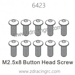 ZD RACING 1/16 RC Car Spare Parts 6423 M2.5X8 Button Head Screw