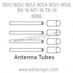 ZD RACING 9051 9052 9053 9054 9055 9056 Parts 6086 Antenna Tubes
