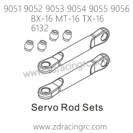 ZD RACING 9051 9052 9053 9054 9055 9056 Parts 6132 Servo Rod Sets
