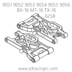 ZD RACING 9051 9052 9053 9054 9055 9056 Parts 6258 Rear Suspension Arm Set