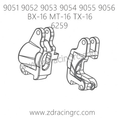 ZD RACING 9051 9052 9053 9054 9055 Parts 6259 C-mounts