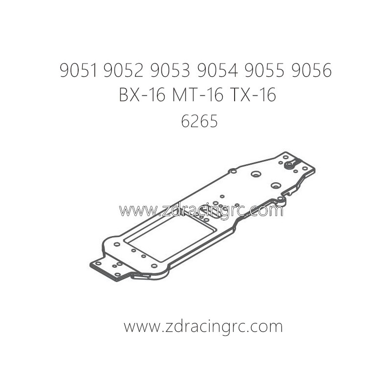 ZD RACING 9051 9052 9053 9054 9055 Parts 6265 Upper Deck Plastic