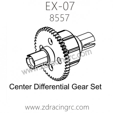 ZD RACING EX07 1/7 RC Car Parts 8557 Center Differential Gear Set