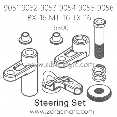ZD RACING 9051 9052 9053 9054 9055 Parts 6300 Steering Set ZD RACING 9051 9052 9053 9054 9055 Parts 6300 Steering Set