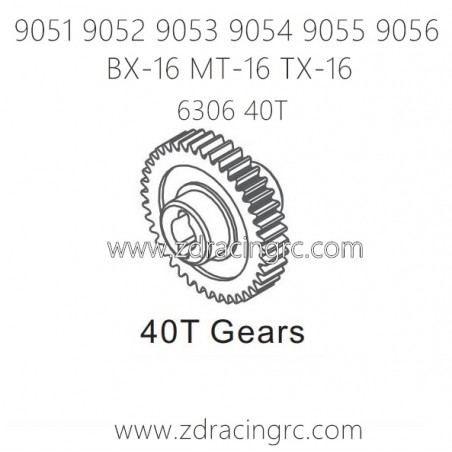 ZD RACING 9051 9052 9053 9054 9055 Parts 6306 40T Gears
