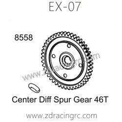 ZD RACING EX07 1/7 RC Car Parts 8558 Center Diff Spur Gear 46T
