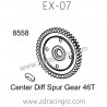 ZD RACING EX07 1/7 RC Car Parts 8558 Center Diff Spur Gear 46T