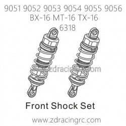 ZD RACING 9051 9052 9053 9054 9055 Parts 6318 Front Shock Set