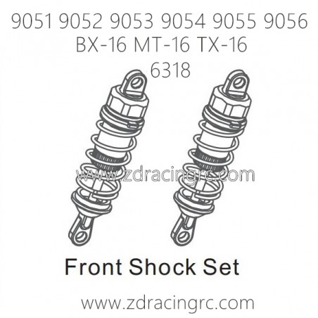 ZD RACING 9051 9052 9053 9054 9055 Parts 6318 Front Shock Set