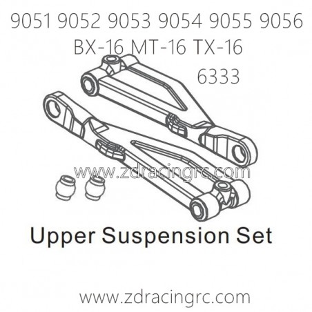 ZD RACING 9051 9052 9053 9054 9055 Parts 6333 Upper Suspension Set