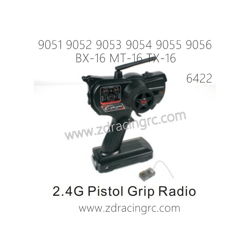 ZD RACING 9051 9052 9053 Parts 6422 2.4G Pistol Grip Radio