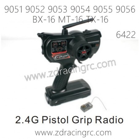 ZD RACING 9051 9052 9053 Parts 6422 2.4G Pistol Grip Radio ZD RACING 9051 9052 9053 Parts 6422 2.4G Pistol Grip Radio
