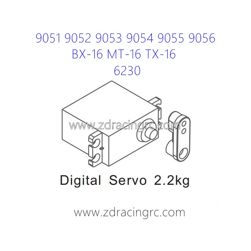 ZD RACING 9051 9052 9053 Parts 6230 Upgrade digital Servo 2.2KG