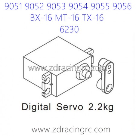 ZD RACING 9051 9052 9053 Parts 6230 Upgrade digital Servo 2.2KG ZD RACING 9051 9052 9053 Parts 6230 Upgrade digital Servo 2.2KG