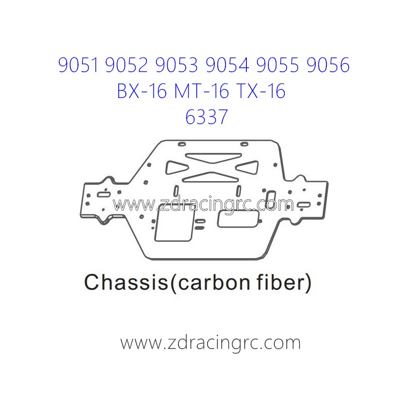 ZD RACING 9051 9052 9053 Parts 6337 Upgrade Chassis Carbon Fiber