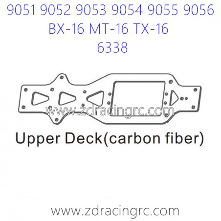 ZD RACING 9051 9052 9053 Parts 6338 Upgrade Upper Deck Carbon Fiber