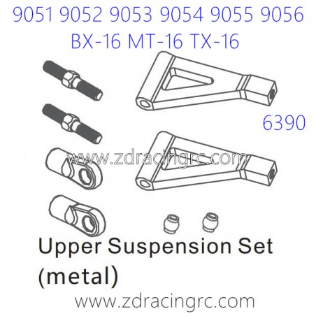ZD RACING 9051 9052 9053 Parts 6390 Upgrade Upper Suspension Set Metal