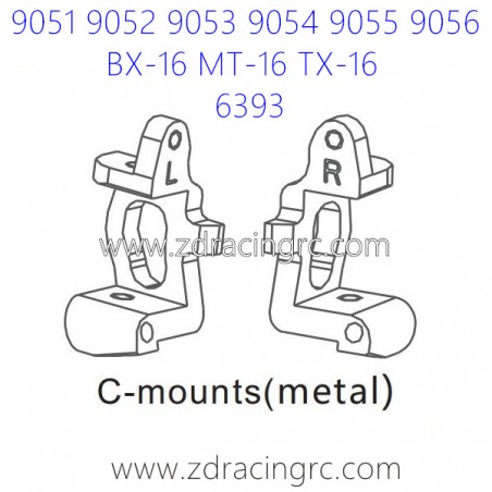 ZD RACING 9051 9052 9053 Upgrade Parts 6393 C-mounts Metal