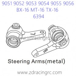 ZD RACING 9051 Upgrade Parts 6394 Steering Arms Metal