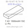 ZD RACING BX-16 MT-16 TX-16 9051 Upgrade Parts 6090 7.4V 1500mAh 15C Li-Po Battery