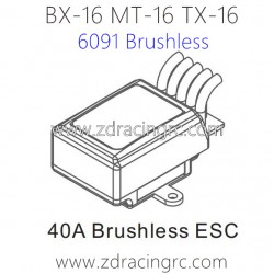 ZD RACING BX-16 MT-16 TX-16 9051 Upgrade Parts 6091 40A Brushless ESC