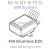 ZD RACING BX-16 MT-16 TX-16 9051 Upgrade Parts 6091 40A Brushless ESC