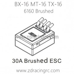 ZD RACING Raptors BX-16 MT-16 TX-16 9051 Parts 6160 30A Brushed ESC
