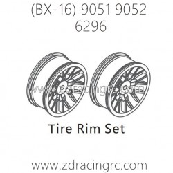 ZD RACING Raptors BX-16 9051 9052 Parts 6296 Tire Rim Set