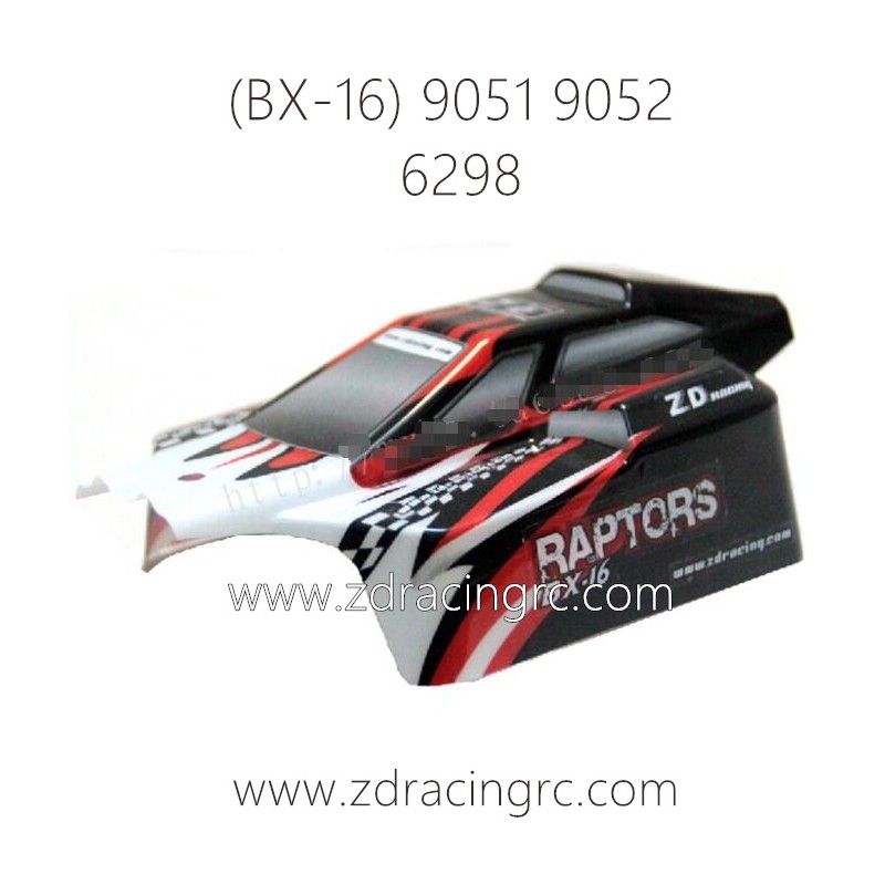 ZD RACING Raptors BX-16 9051 9052 Parts 6298 Body Transparent PVC