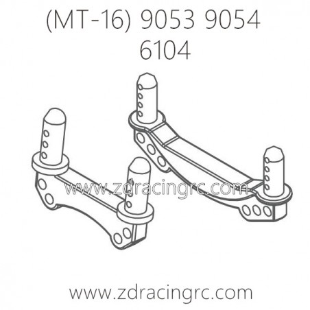 ZD RACING Raptors MT-16 9053 9054 Parts 6104 Body Post Set