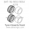 ZD RACING Raptors MT-16 9053 9054 Parts 6219 Tire and Inserts Front