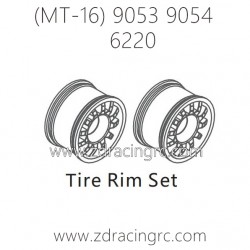 ZD RACING Raptors MT-16 9053 9054 Parts 6220 Tire Rim Set