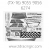 ZD RACING Raptors TX-16 9055 9056 Parts 6274 Body Transparent PVC