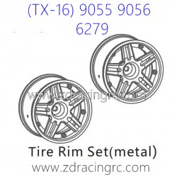 ZD RACING Raptors TX-16 9055 9056 Parts 6279 Upgrade Tire Rim Set Metal