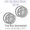 ZD RACING Raptors TX-16 9055 9056 Parts 6279 Upgrade Tire Rim Set Metal