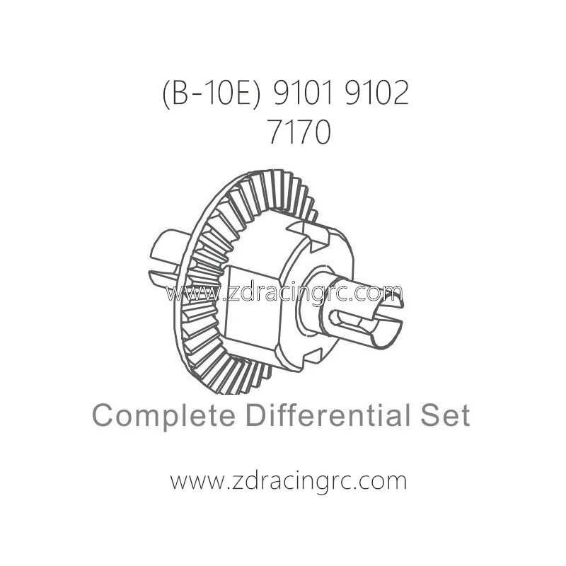 ZD RACING B-10E 9101 9102 Parts 7170 Complete Differential Gear